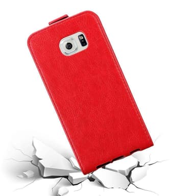 Samsung Galaxy S6 EDGE Flipfodral Skal (Röd)