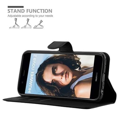 Huawei NOVA 2 Plånboksfodral Skal (Svart)