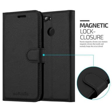 Huawei NOVA 2 Plånboksfodral Skal (Svart)