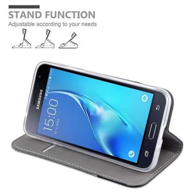 Samsung Galaxy J3 2016 Plånboksfodral Skal (Grå)