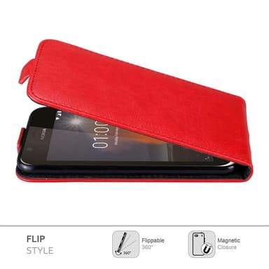 Nokia 1 2018 Flipfodral Skal (Röd)