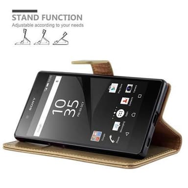 Sony Xperia Z5 Plånboksfodral Skal (Brun)