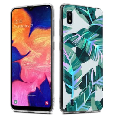 Samsung Galaxy A10 / M10 Fodral Skal Blommor (Vit)