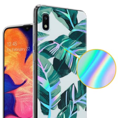 Samsung Galaxy A10 / M10 Fodral Skal Blommor (Vit)