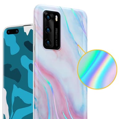 Huawei P40 Plånboksfodral Skal (Vit)
