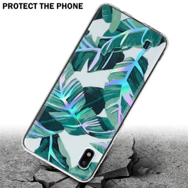 Samsung Galaxy A10 / M10 Fodral Skal Blommor (Vit)