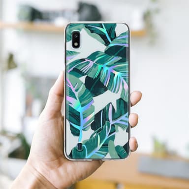 Samsung Galaxy A10 / M10 Fodral Skal Blommor (Vit)
