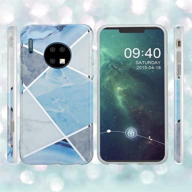 Huawei MATE 30 Plånboksfodral Skal (Blå)