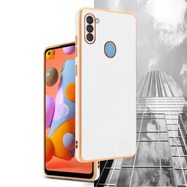 Samsung Galaxy A11 / M11 Skal Fodral Case (Vit)