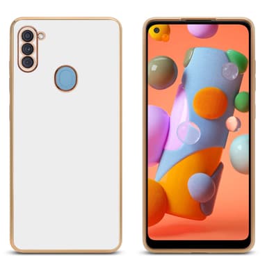 Samsung Galaxy A11 / M11 Skal Fodral Case (Vit)