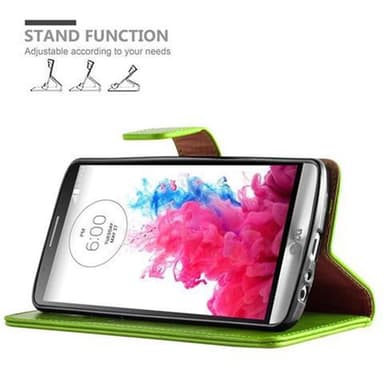 LG G3 Plånboksfodral Skal (Grön)