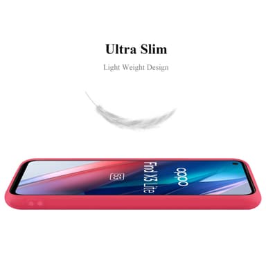 Skal Oppo FIND X3 LITE Fodral Case (Röd)
