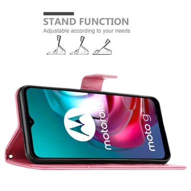Motorola MOTO G10 / G30 Plånboksfodral Skal (Rosa)