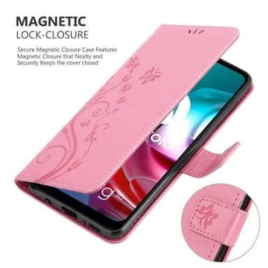 Motorola MOTO G10 / G30 Plånboksfodral Skal (Rosa)
