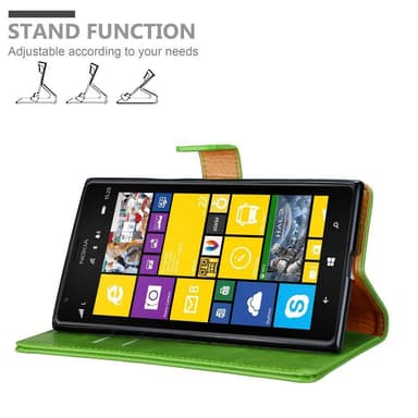 Nokia Lumia 1520 Plånboksfodral Skal (Grön)
