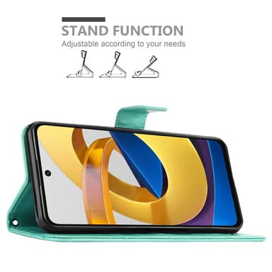 Xiaomi POCO M4 PRO 5G Plånboksfodral Skal (Turkos)