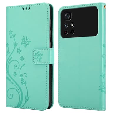 Xiaomi POCO M4 PRO 5G Plånboksfodral Skal (Turkos)