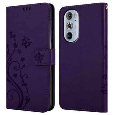 Motorola EDGE+ Plånboksfodral Skal (Lila)