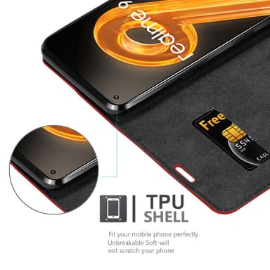 Realme 9 4G / 9 PRO+ Skal Fodral Case (Röd)