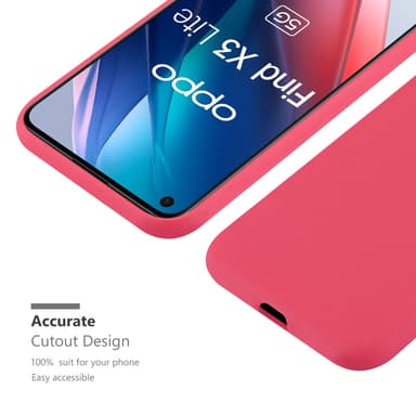 Skal Oppo FIND X3 LITE Fodral Case (Röd)