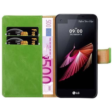 LG X SCREEN Plånboksfodral Skal (Grön)