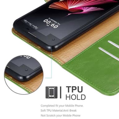 LG X SCREEN Plånboksfodral Skal (Grön)