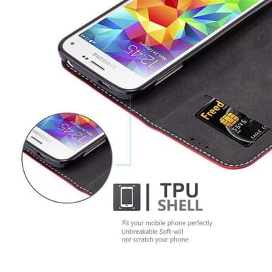 Samsung Galaxy S5 / S5 NEO Skal Fodral Case (Röd)