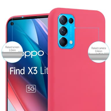Skal Oppo FIND X3 LITE Fodral Case (Röd)