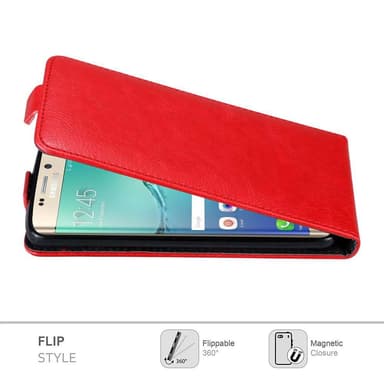 Samsung Galaxy S6 EDGE PLUS Flipfodral Skal (Röd)