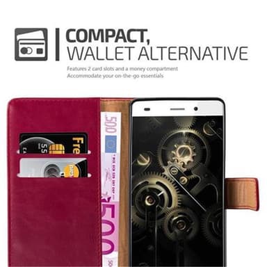 Huawei P8 LITE 2015 Plånboksfodral Skal (Röd)