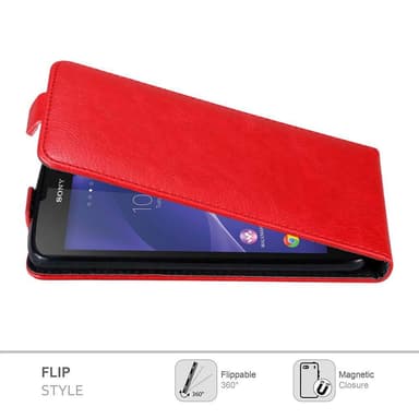 Sony Xperia T3 Flipfodral Skal (Röd)