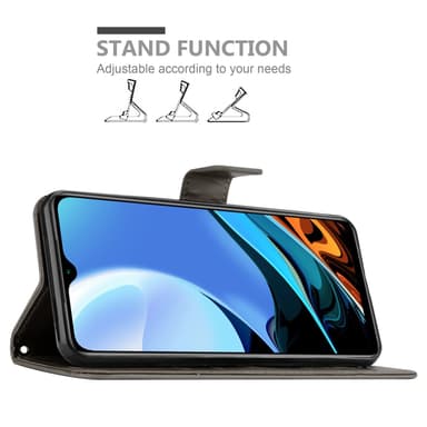 Xiaomi RedMi 9T / POCO M3 Plånboksfodral Skal (Grå)