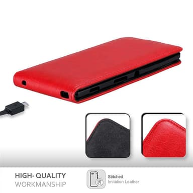 Sony Xperia T3 Flipfodral Skal (Röd)