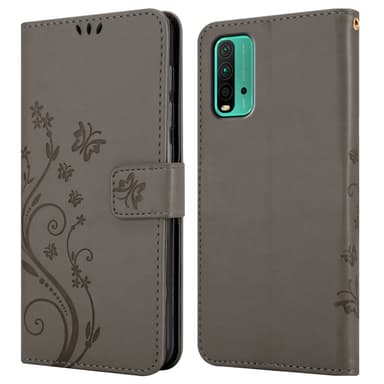 Xiaomi RedMi 9T / POCO M3 Plånboksfodral Skal (Grå)