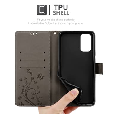 Xiaomi RedMi 9T / POCO M3 Plånboksfodral Skal (Grå)