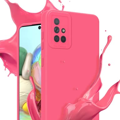Samsung Galaxy A71 4G Skal Fodral Case (Röd)