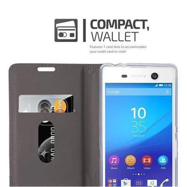 Sony Xperia M5 Plånboksfodral Skal (Grå)