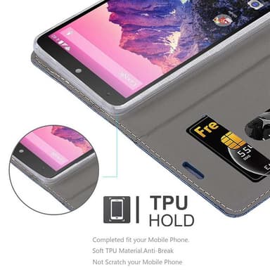 LG Google NEXUS 5 Plånboksfodral Skal (Blå)