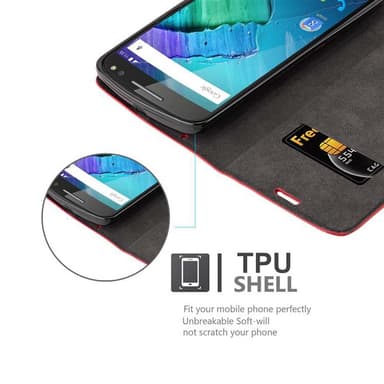 Motorola MOTO X STYLE Skal Fodral Case (Röd)