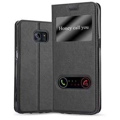 Samsung Galaxy S7 EDGE Plånboksfodral Skal (Svart)