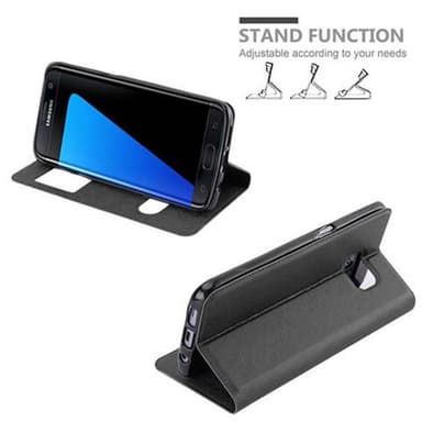 Samsung Galaxy S7 EDGE Plånboksfodral Skal (Svart)