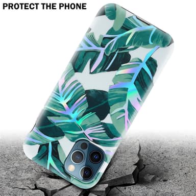 iPhone 12 PRO MAX Fodral Skal Blommor (Vit)