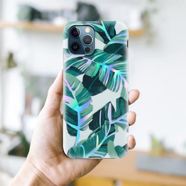 iPhone 12 PRO MAX Fodral Skal Blommor (Vit)