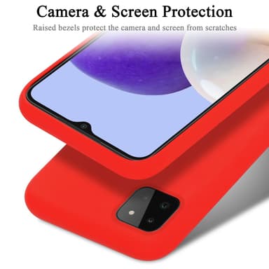 Samsung Galaxy A22 5G Skal Fodral Case (Röd)