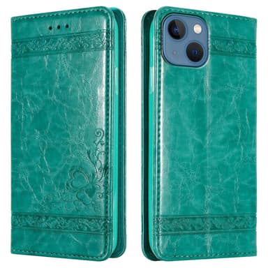 iPhone 13 Plånboksfodral Skal (Turkos)