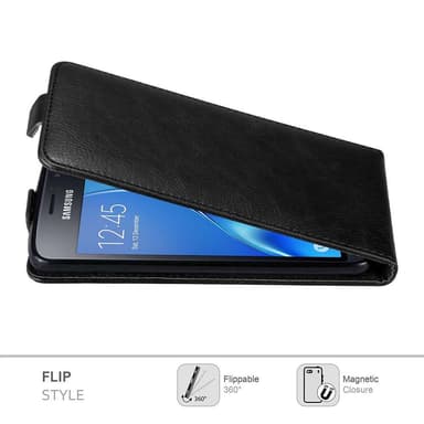 Samsung Galaxy J1 2016 Flipfodral Skal (Svart)