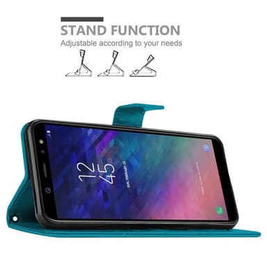 Samsung Galaxy A6 2018 Plånboksfodral Skal (Blå)