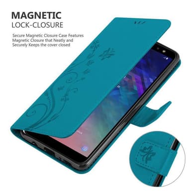 Samsung Galaxy A6 2018 Plånboksfodral Skal (Blå)