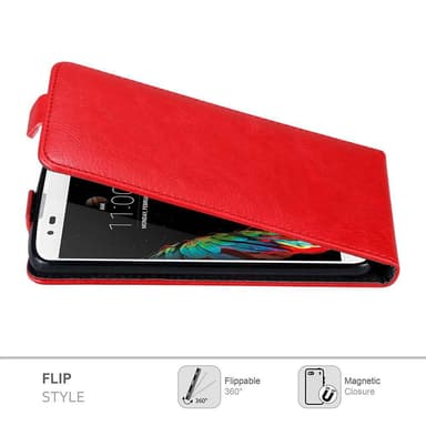 LG K10 2016 Flipfodral Skal (Röd)