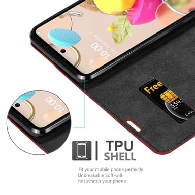 LG K42 Skal Fodral Case (Röd)